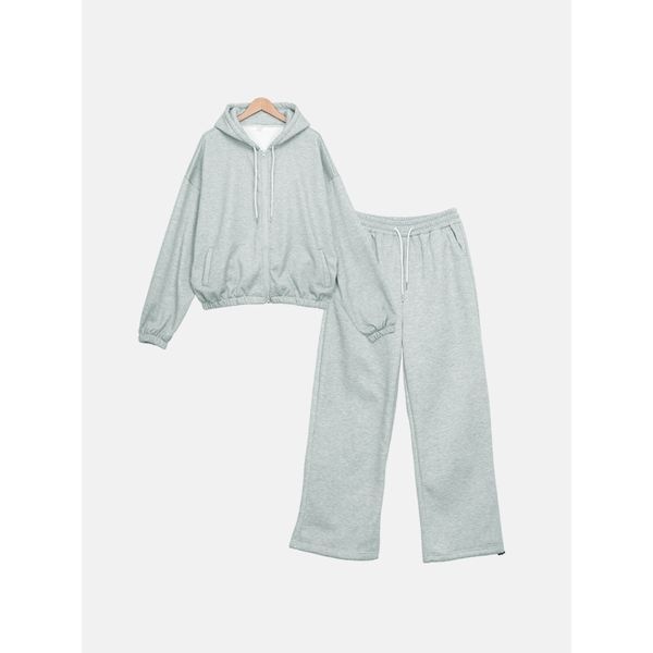 엘케이트 엘케이트 [하프클럽]엘케이트 여성 겨울 캐주얼 운동복 남여공용 기모 후드집업 트레이닝 세트 LIRO001