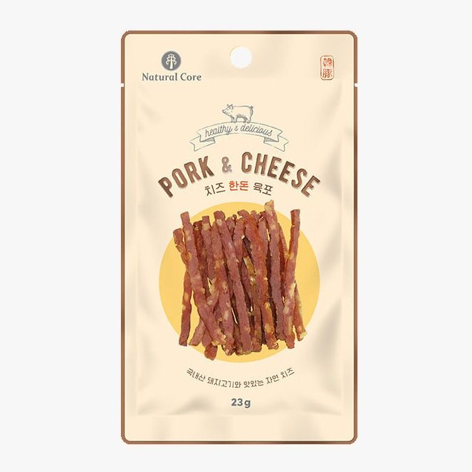 치즈한돈육포 23g 강아지간식 육포 국내산 돼지고기 자연치즈 함유 포크치즈컷트 스틱 NCF