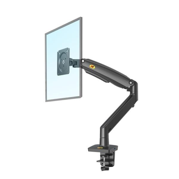 UnKnown 노스바유 클램프형 싱글 가스스프링 고중량 모니터암, NB F100A 블랙 ( 22~38형 )
