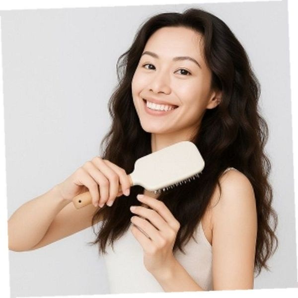 [하프클럽]원목헤어브러시 컴블리쿠션패들브러시엉킴방지긴머리대왕헤어빗