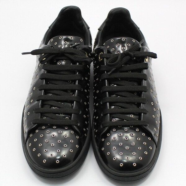 루이비통 [루이비통] [중고명품] 블랙 페이던트 그로멧 프론트로우 스니커즈 37