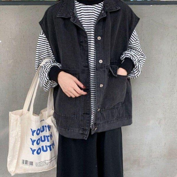 상세정보 별도표기 [모노무드] LMO 걸스 겹쳐입기 올데이 룩 오버핏 트렌드 블루진 릴렉스 베스트 블라우스 셔츠반팔 울탑반팔티 걸