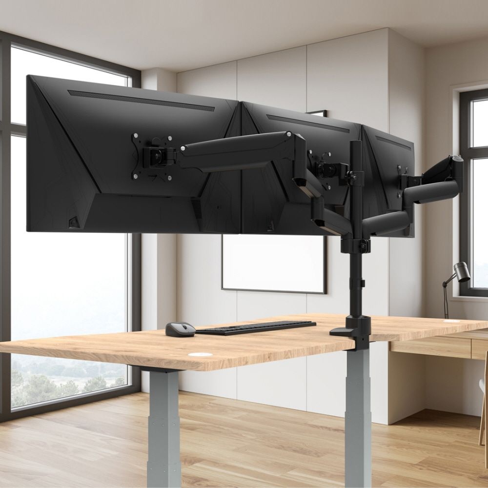 카멜마운트 트리플 벽면 밀착형 상하 거치대 모니터암 CMA2TB 블랙