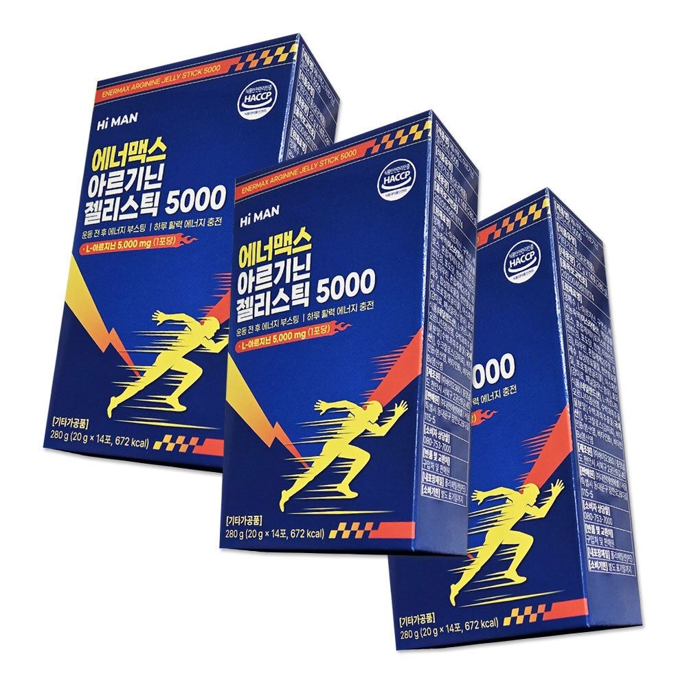 에너맥스 아르기닌 젤리스틱 5000 20g 14포 3팩