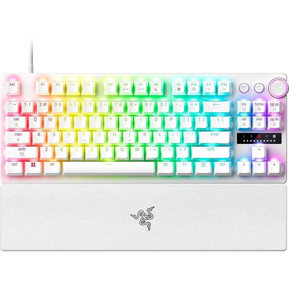 [해외] Razer Huntsman V3 Pro TKL 8KHz Esports 게이밍 키보드: 아날로그 광학 스위치 Gen 2-8000 Hz 폴링 스냅 탭 - 빠른 트리거 조절