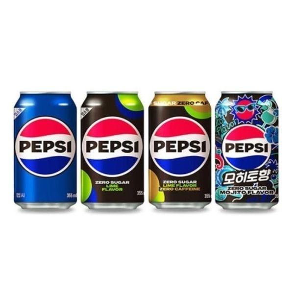펩시콜라 제로슈거 라임 제로카페인 모히또 모히토향 355ml 각12개...