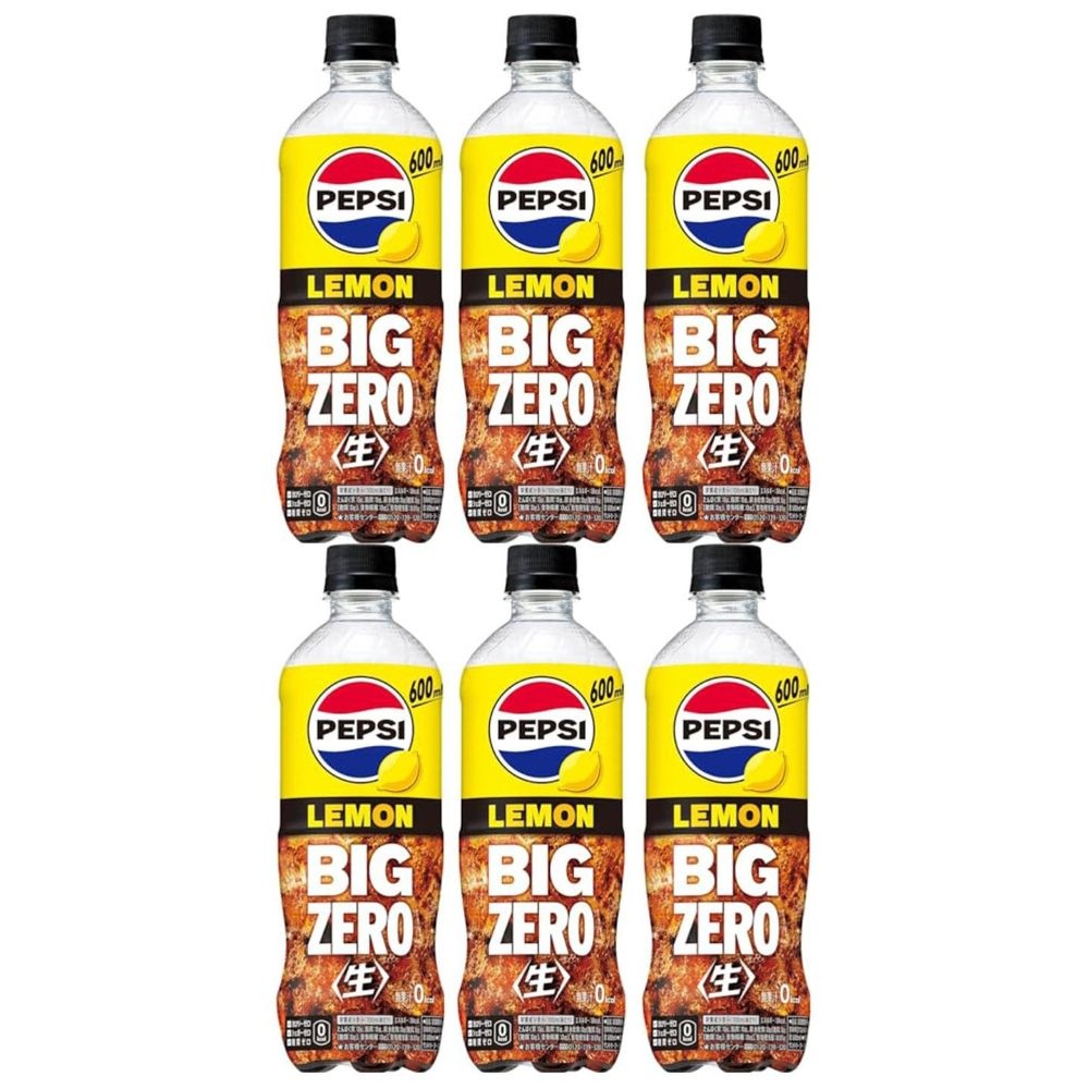 상세페이지 참조 [해외] 일본 산토리 펩시 생 콜라 빅 제로 레몬 600ml x6개입