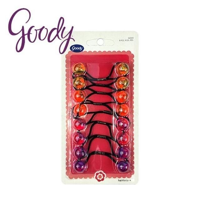 구디 타입랜덤 트윈 8P 06262 투명 구 머리끈 방울끈