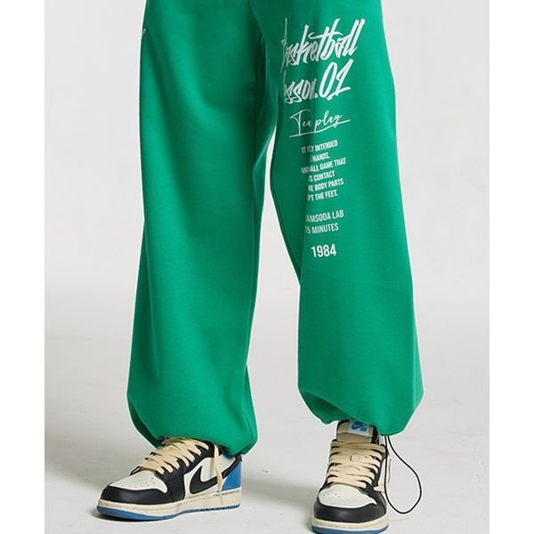 크림소다랩 CREAM SODA LAB 쿼터 와이드 밴딩 팬츠 그린 563307