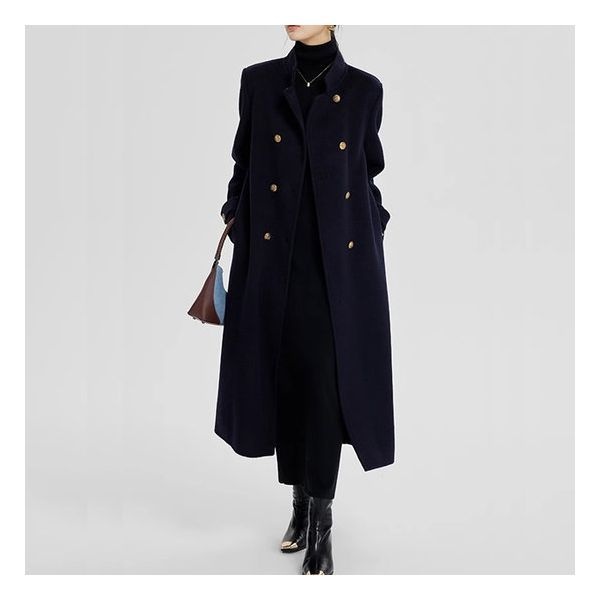 블랙퀸 블랙퀸 마감할인 비바 클래식 하이엔드 골드버튼 롱코트 blk002707