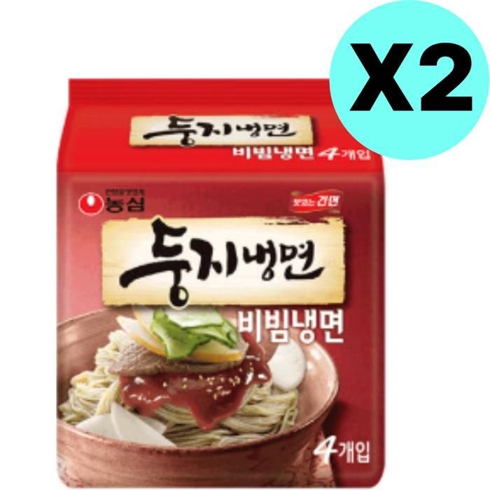 농심 둥지냉면 비빔냉면 봉지 냉면 별미식 4입 X 2팩