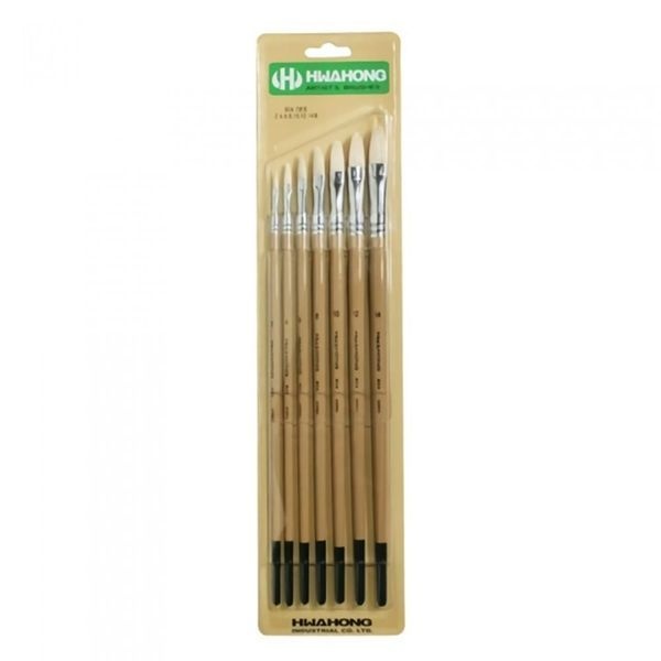 [하프클럽]화홍 유화붓 804 7본조세트 평붓 / 2.4.6.8.10.12.14