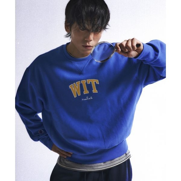 챔피온 CHAMPION x 빠더너스 리버스위브 WIT 로고 스웨트셔츠 Blue CHPU252CCSW053BL 539987