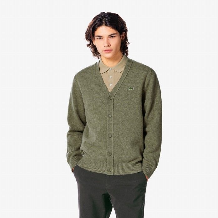 라코스테 남성 브이넥 방모 가디건 AH660E-55N E9F