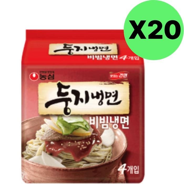 농심 둥지냉면 비빔냉면 봉지 업소용 대용량 4입 X 20