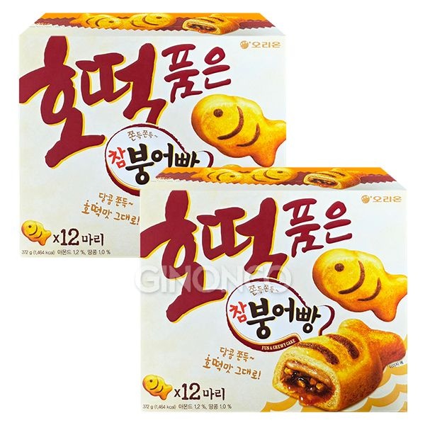 (주)오리온 오리온 호떡품은 참붕어빵 372g x2 호떡빵 간식 어린이집