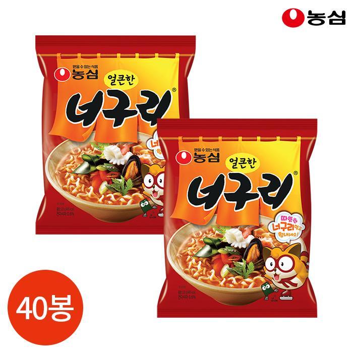 농심 농심 얼큰한 너구리 120g x 40봉