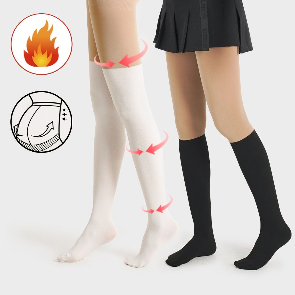 [오늘출발] 엔조이핏 국산 겨울 기모 여성 투톤 반반 골프스타킹