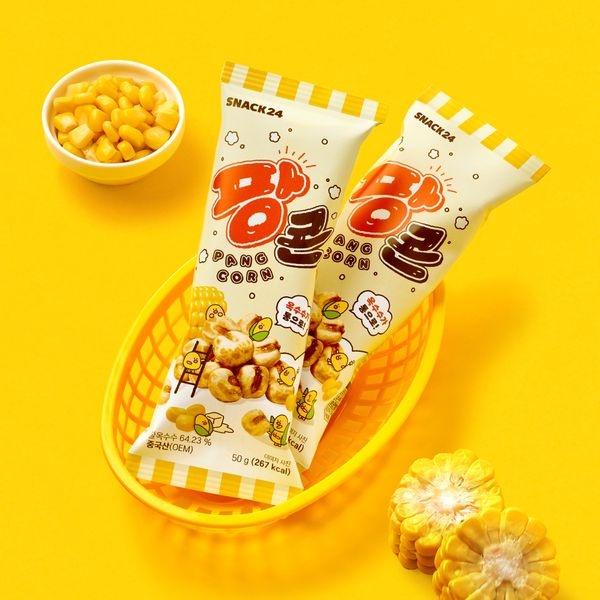 스낵24 옥수수과자 한손크기 단짠단짠 팡콘 50g 20개입