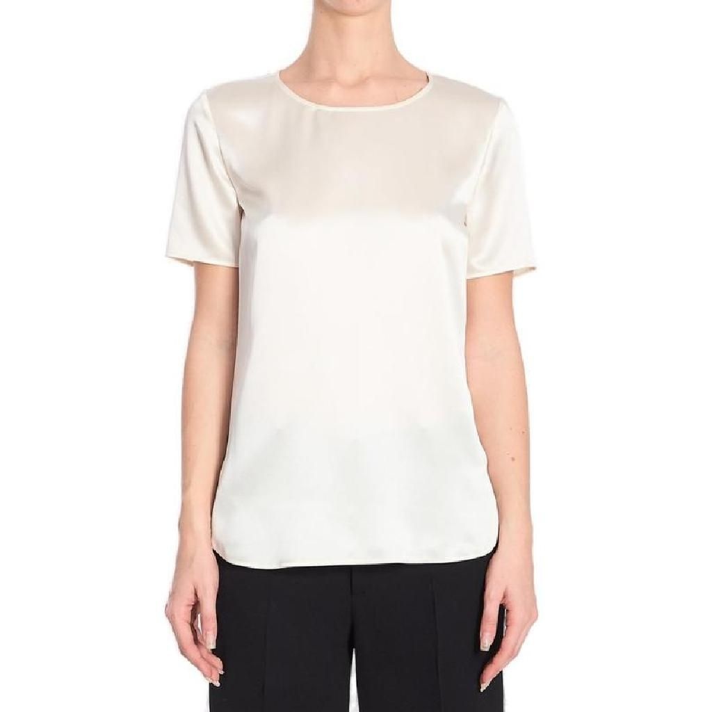 막스마라 막스마라 막스 마라 디다 크루넥 새틴 탑 251111102860010133 001 TP935193494