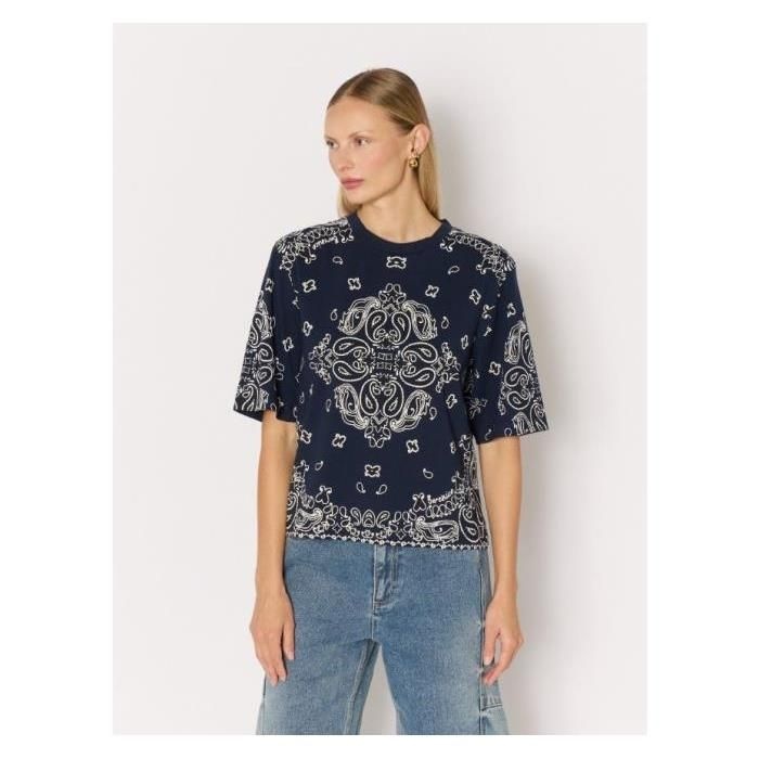 [해외] 베르니스 (베르니스) TEEBANDANA 반팔 라운드넥 티셔츠 NAVY 21TEEBANDANA