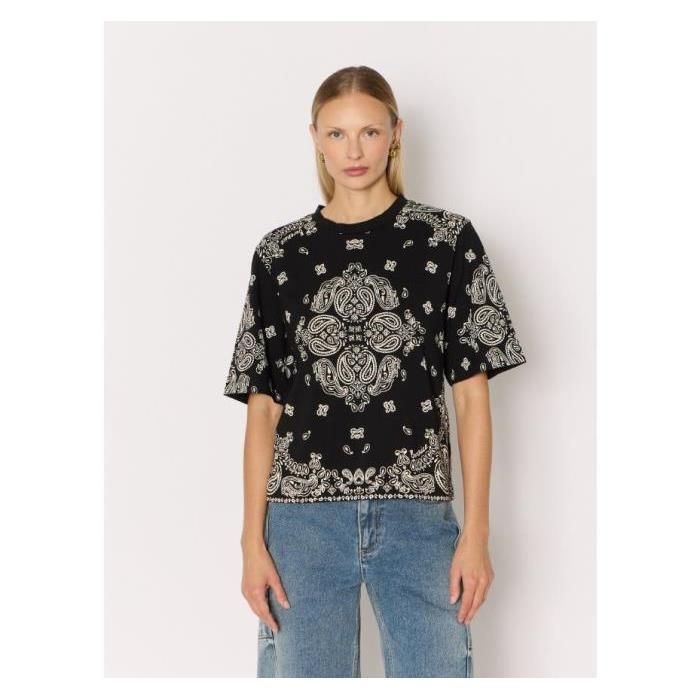 [해외] 베르니스 (베르니스) TEEBANDANA 반팔 라운드넥 티셔츠 BLACK 21TEEBANDANA