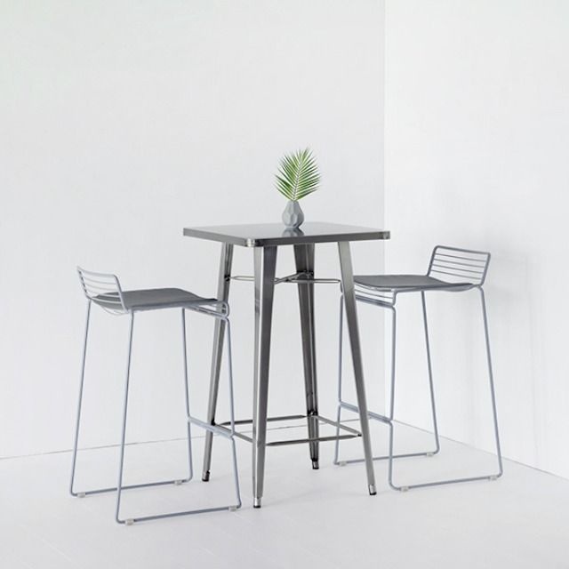 UnKnown 600 빈티지바테이블 SM B1101 60 + PARALEL 바스툴 2개 2인세트 당일발송