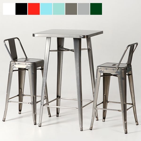 UnKnown 600 빈티지바테이블 SM B1101 60 + 420 빈티지 바의자 1025LH66 2개 2인세트 당일발송