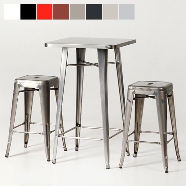 UnKnown 600 빈티지바테이블 SM B1101 60 + 410 빈티지 바스툴 1025K 2개 2인세트 당일발송