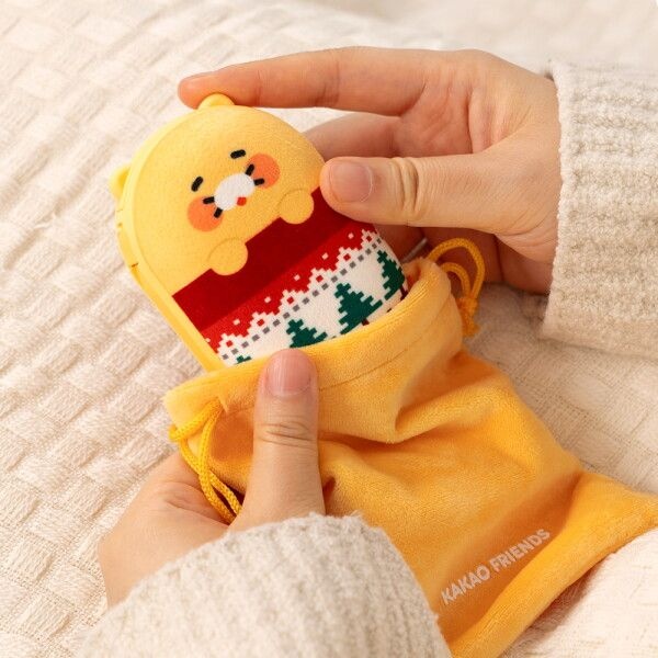 프렌즈팝 [카카오프렌즈] [5% 쿠폰할인] 이불쏙 양면발열 손난로 보조배터리 5000mAh 조약돌 미니 손난로