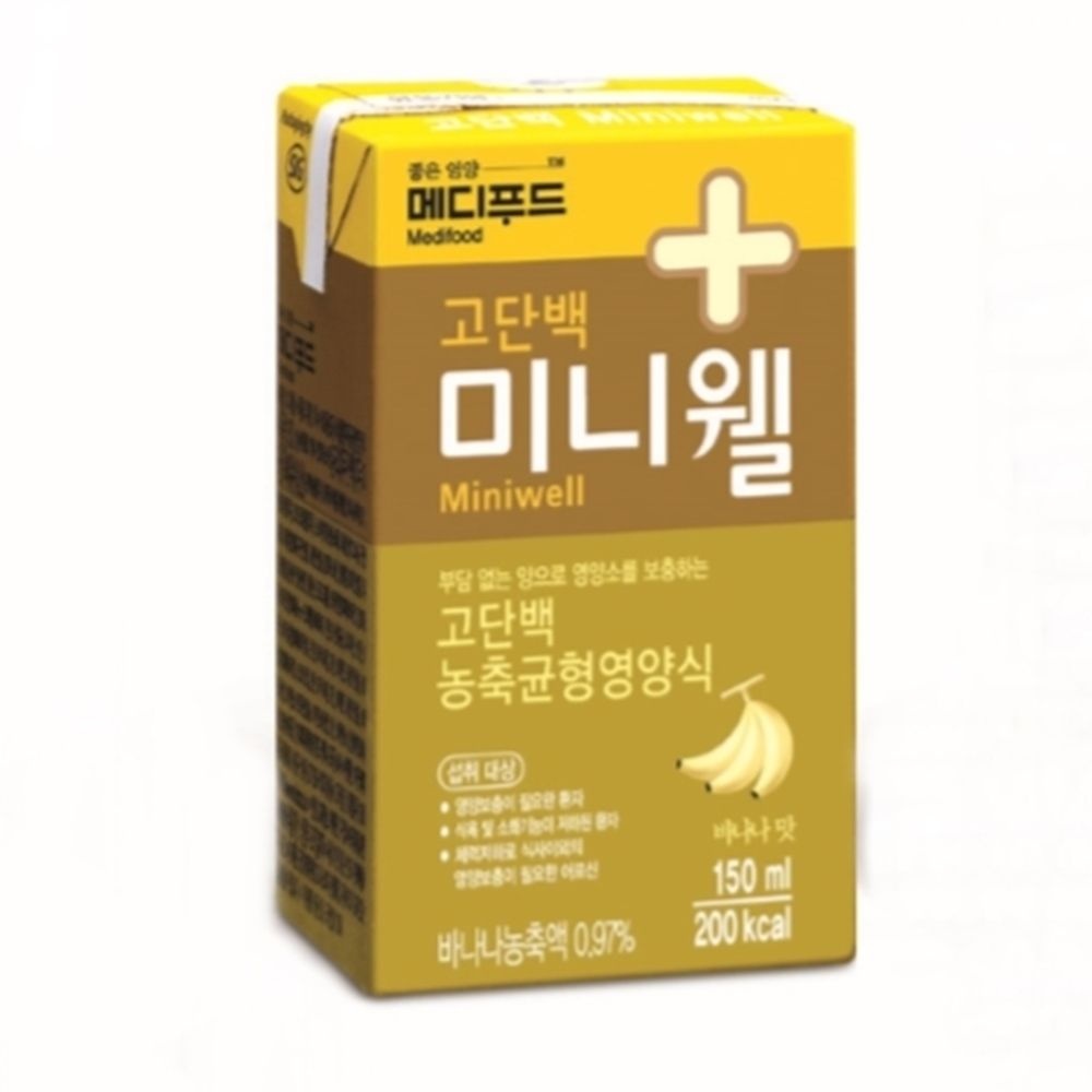 [오늘출발] 메디푸드 미니웰 바나나맛 150ml 24팩/고단백영양식