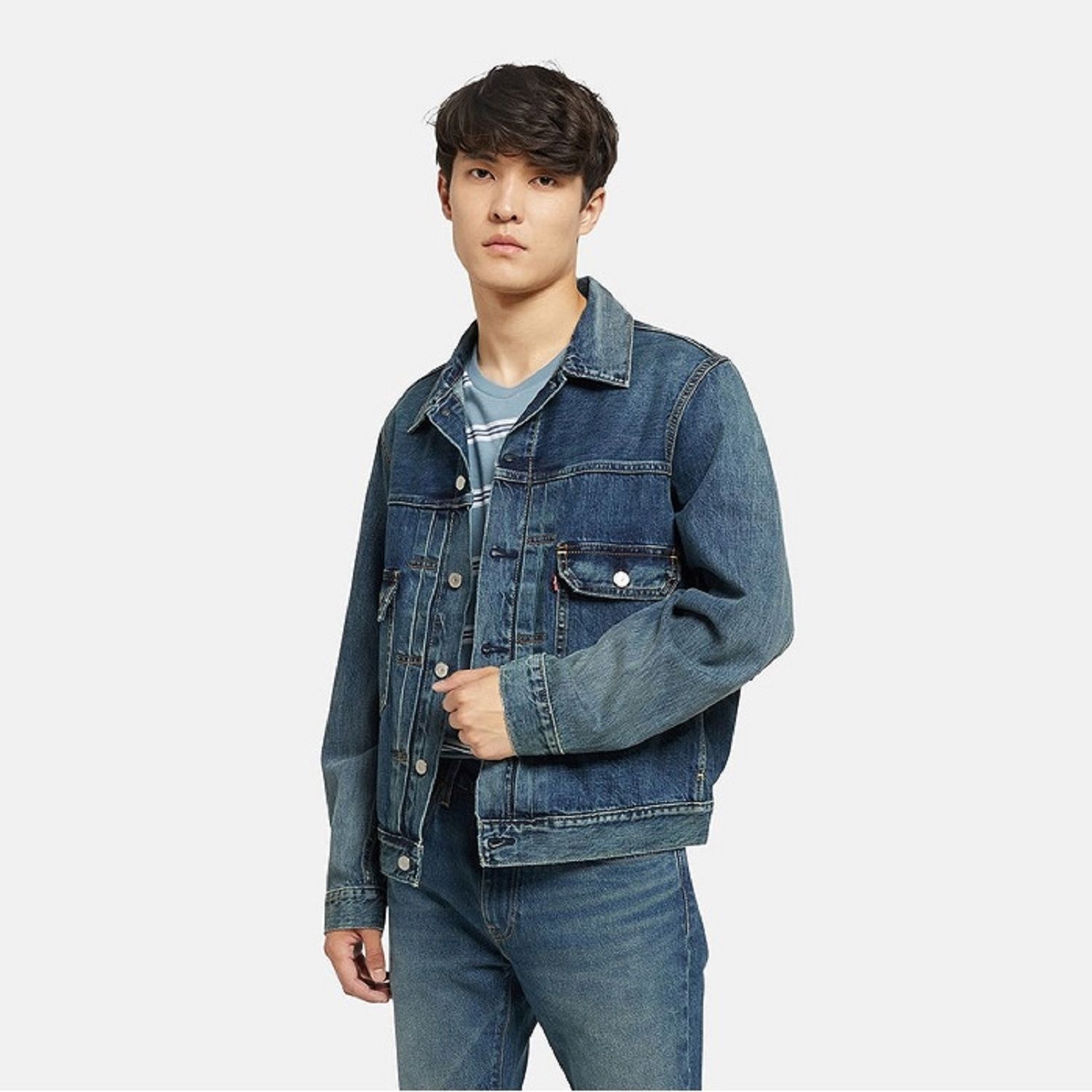 [리바이스]리바이스 타입Ⅱ셀비지 트러커 데님 자켓 A7632-0013 : 롯데ON