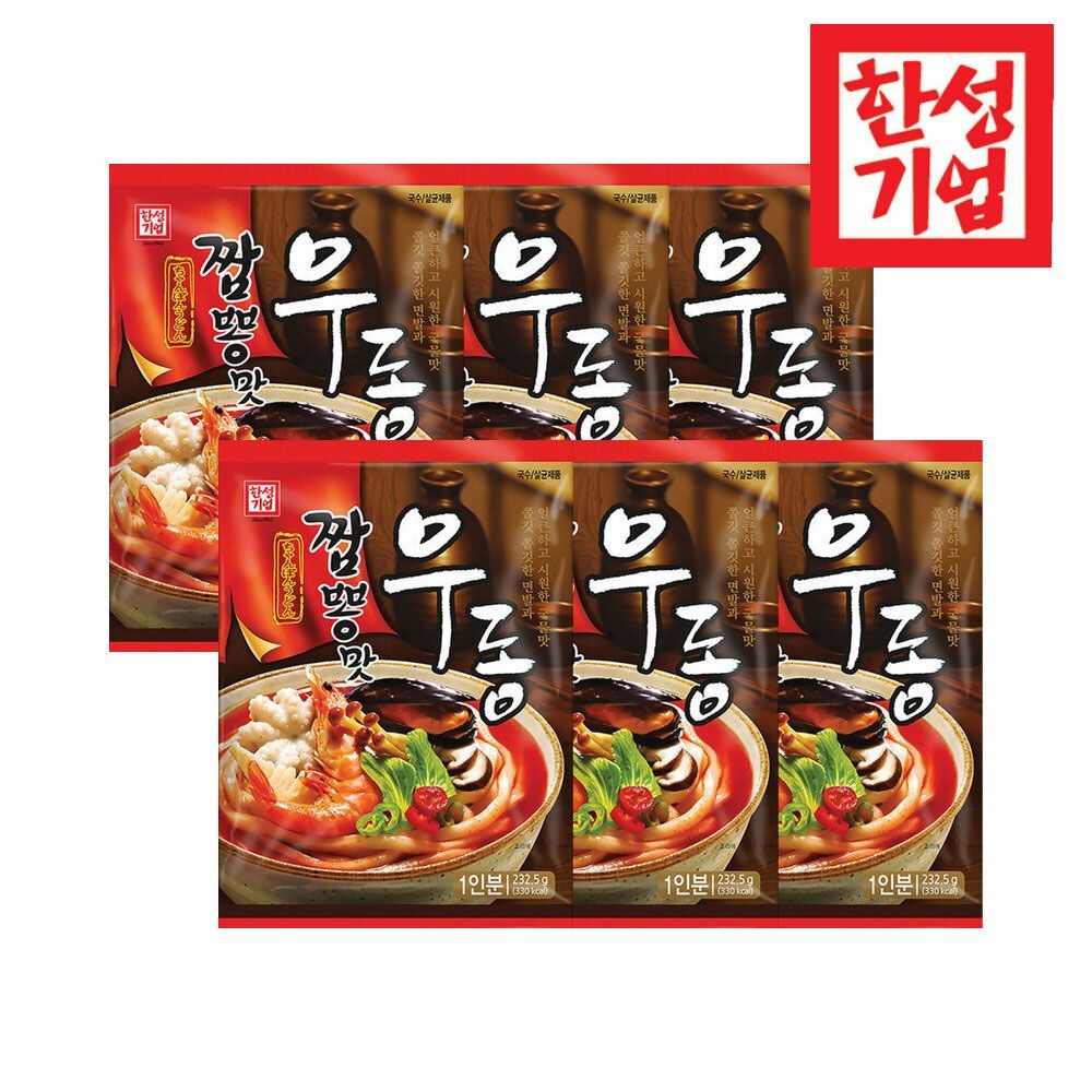 한성기업 짬뽕맛 우동 1인분 232.5g X 6개