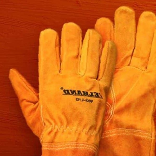 쌍문상회 소가죽 프리사이즈 내피유 34CM 용접장갑 WGLIG 1쌍