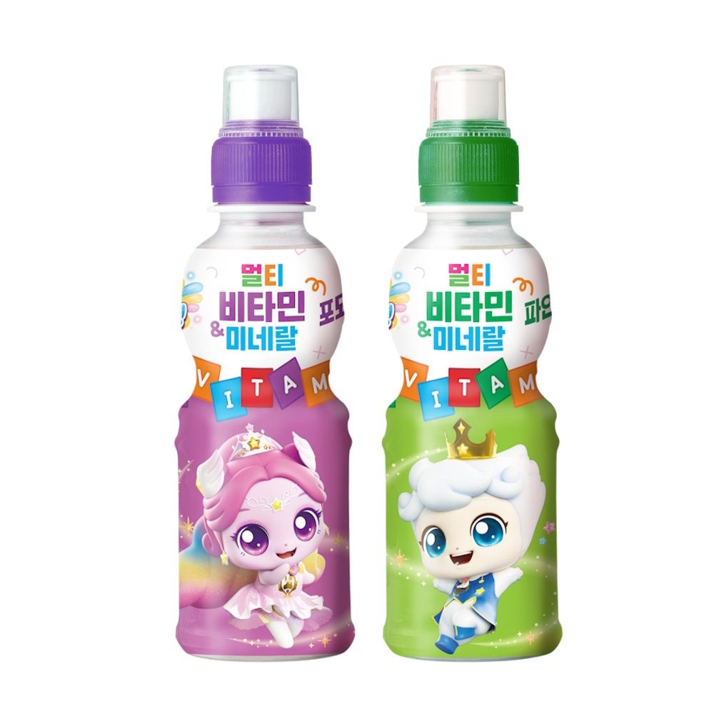 [웅진식품] 캐치 티니핑 멀티비타민&미네랄 200ml x 24페트 2종 중 택1 (포도맛/파인애플맛)
