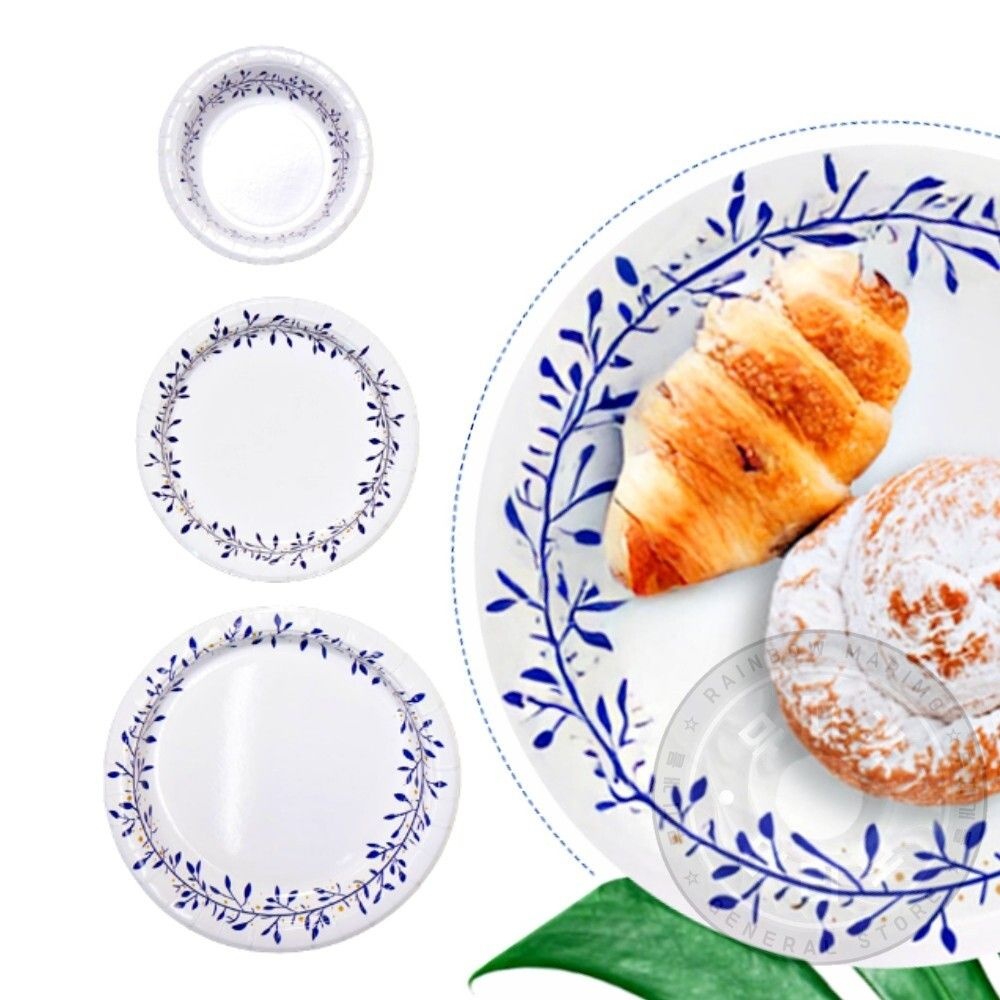 [무지개몰협력사][오늘출발] 무지개몰 행사용 데코접시 18CM 가벼운피크닉접시 캠핑접시 파티용일회용접시