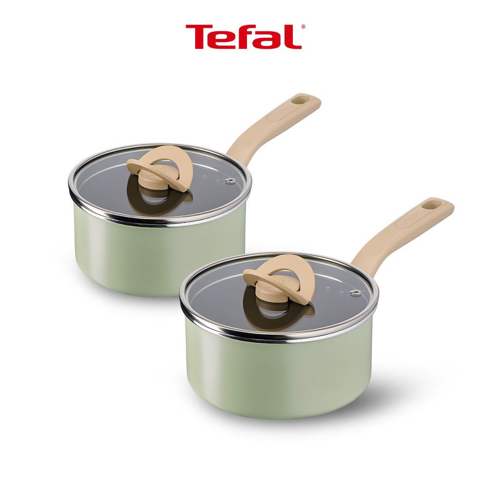 테팔 [2종세트] 테팔 인덕션 티타늄 블라썸 민트 편수 냄비 2개