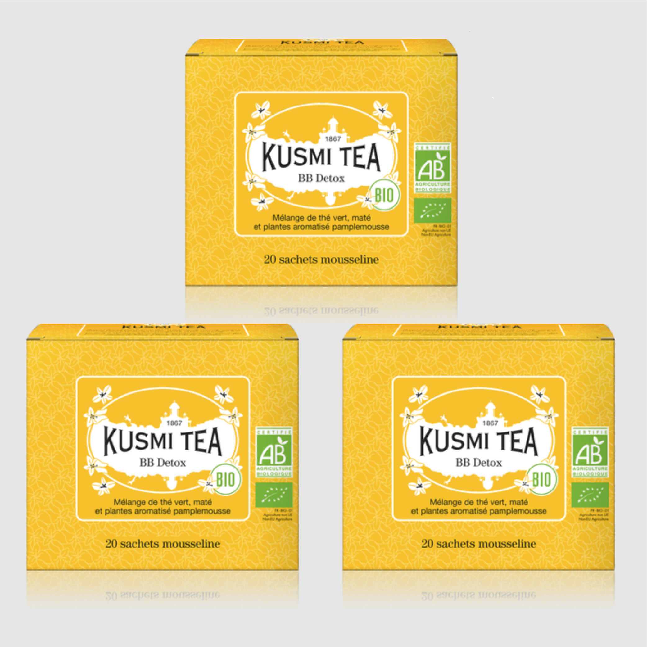 [해외] 쿠스미티 KUSMI TEA bb 데톡스 20 티백 x  3박스 프랑스 유기농 차