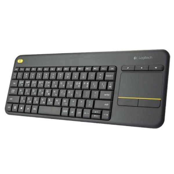 로지텍 무선 미니키보드 K400 Plus 터치패드 블랙 정품박스