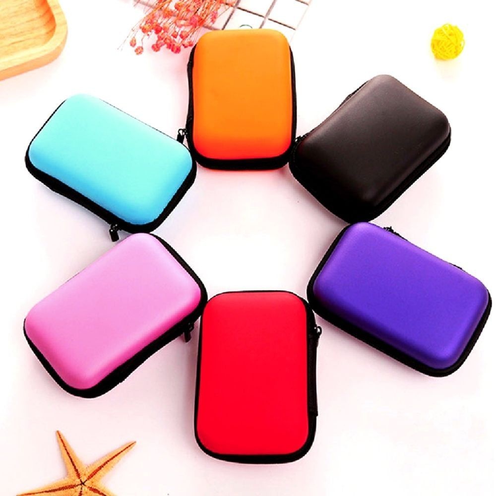 휴스토어사입 예쁜 여행용 미니 충전기 파우치 하드파우치