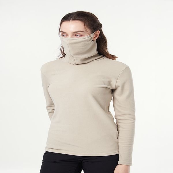 (주)이지바이 이지바이 투엘라 여성 윈터쉴드 아웃도어 고밀도 기모 일체형 마스크넥 티셔츠(W6WT17)