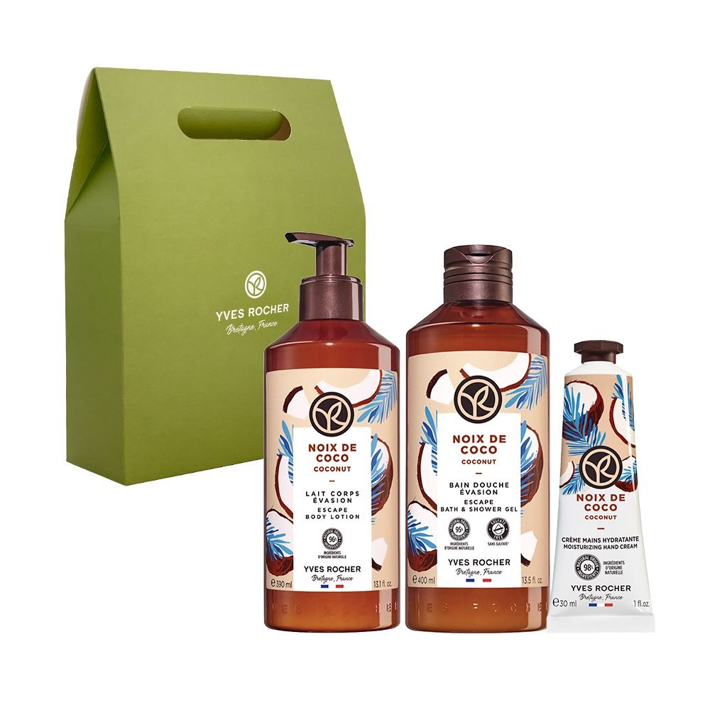 크렙 프로텍트 (현대Hmall) [선물박스증정] 이브로쉐 코코넛 바디로션 390ml + 바디워시 400ml + 핸드크림 30ml