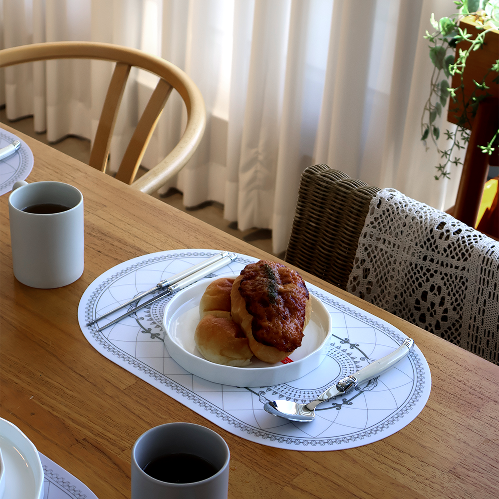 아이토마토 출시이벤트 페리피아 프레즈 빠넬 실리콘 식탁매트 (화이트/그레이/웜그레이)