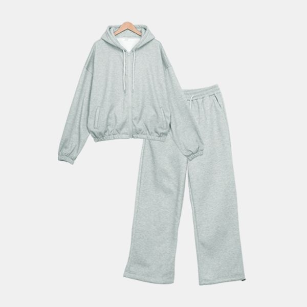 (주)빌리버스 엘케이트 여성 겨울 캐주얼 운동복 남여공용 기모 후드집업 트레이닝 세트 LIRO001