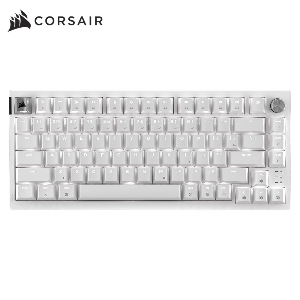 커세어 커세어 K65 RGB PLUS 무선 핫스왑 게이밍 기계식 키보드 MAC 화이트 적축