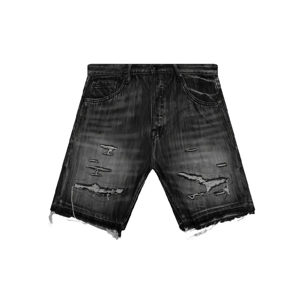 빌리어네어보이즈클럽 자수 패치 프린지 데님 쇼츠 8514100 TP442202641