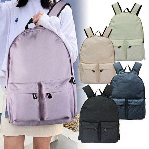 [모노무드] MNO 심플 무지 디자인 투 포켓 캐주얼 데일리 가방 백팩 캐주얼백팩 남자중저가 남성백팩