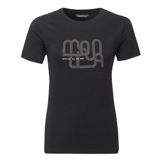 마운티아 여성 여름 일상 등산 반팔 티 라운드 차밍B티셔츠8 1MQTSM2504-BK_SC