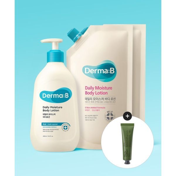 DERMAB DERMAB 데일리 모이스처 바디로션 400ML+리필 400ML 2개 증정 핸드크림 50ML