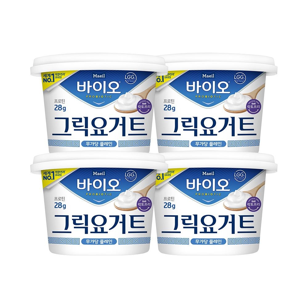[온세일]바이오 그릭요거트 무가당플레인 400g 4개
